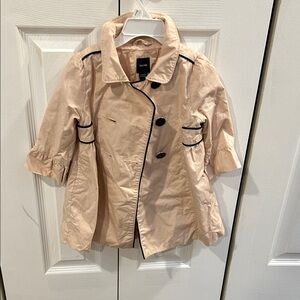 GAP Pink Raincoat with Black Accents